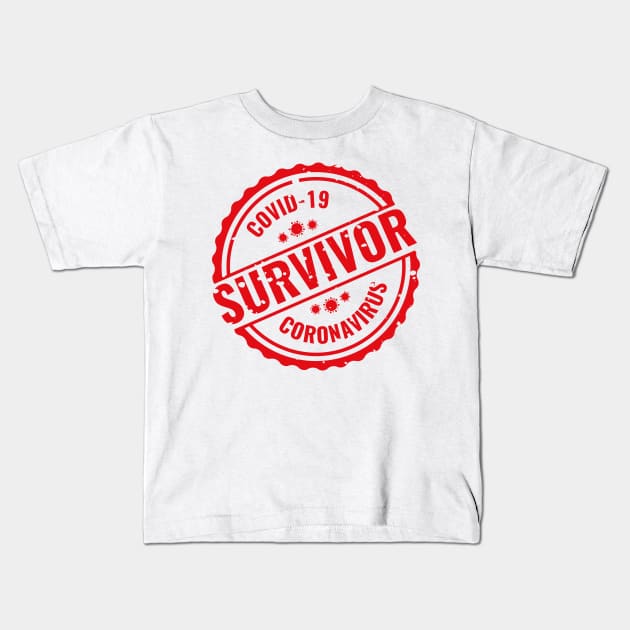 Covid Survivor Kids T-Shirt by Tamie